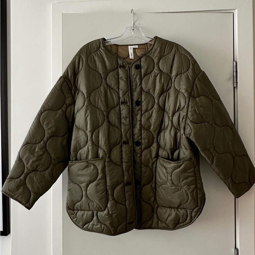 Mango quilted water repellant jacket